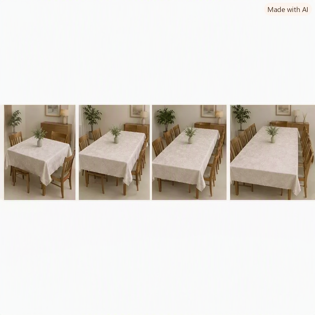 Kit 2 Toalhas de Mesa Jacquard Premium para 4 Lugares