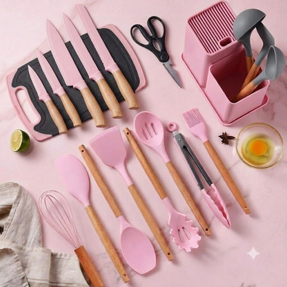 Kit Completo de Cozinha Luxo 19 Peças com Utensílios